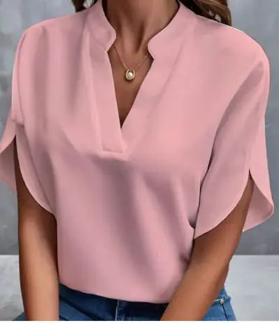 Women's Chiffon V-neck Shirt