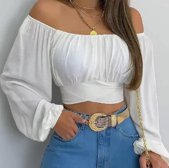 Women's Off Shoulder Printed Blouses